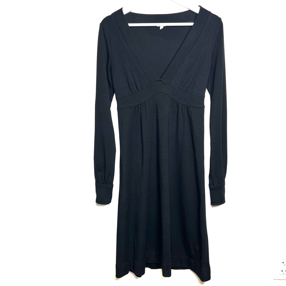 J. Crew Wool Dress V neck Black Size 4